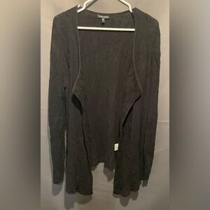 Eileen Fisher Black Open Front Sweater